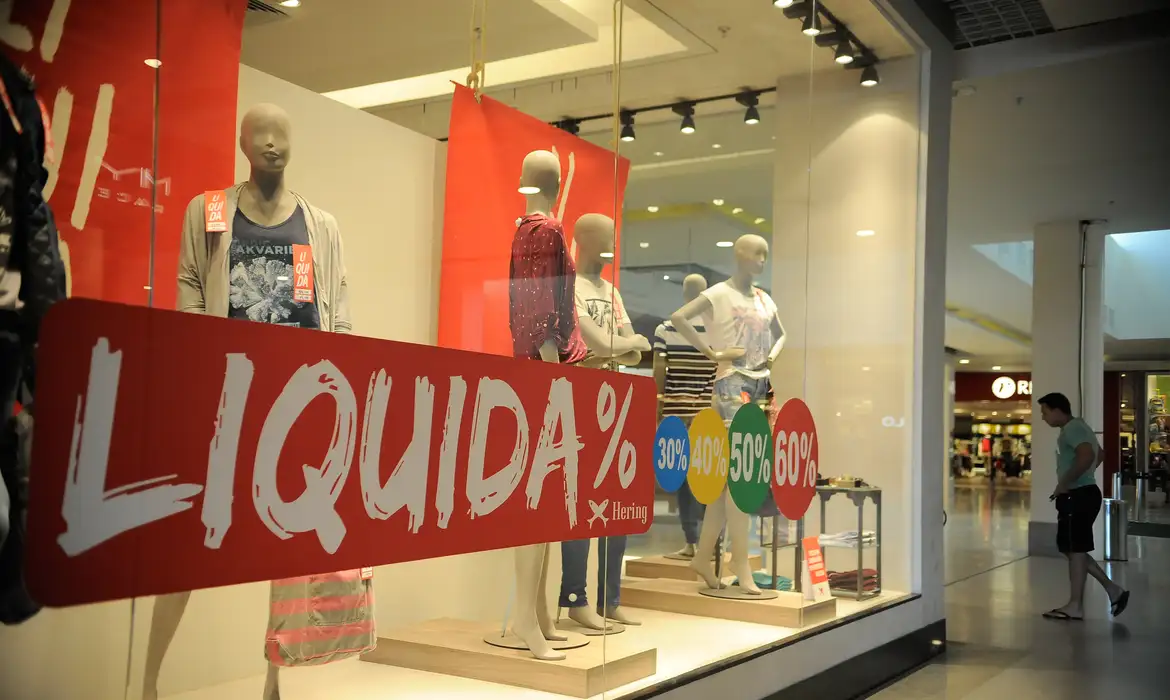 liquidação em shopping