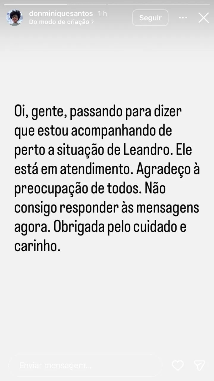 Reprodu&ccedil;&atilde;o/ Instagram @donminiquesantos