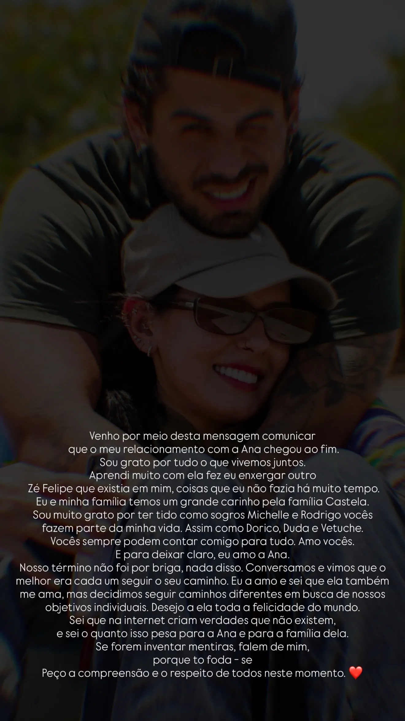 Z&eacute; Felipe E Ana Castela Terminaram