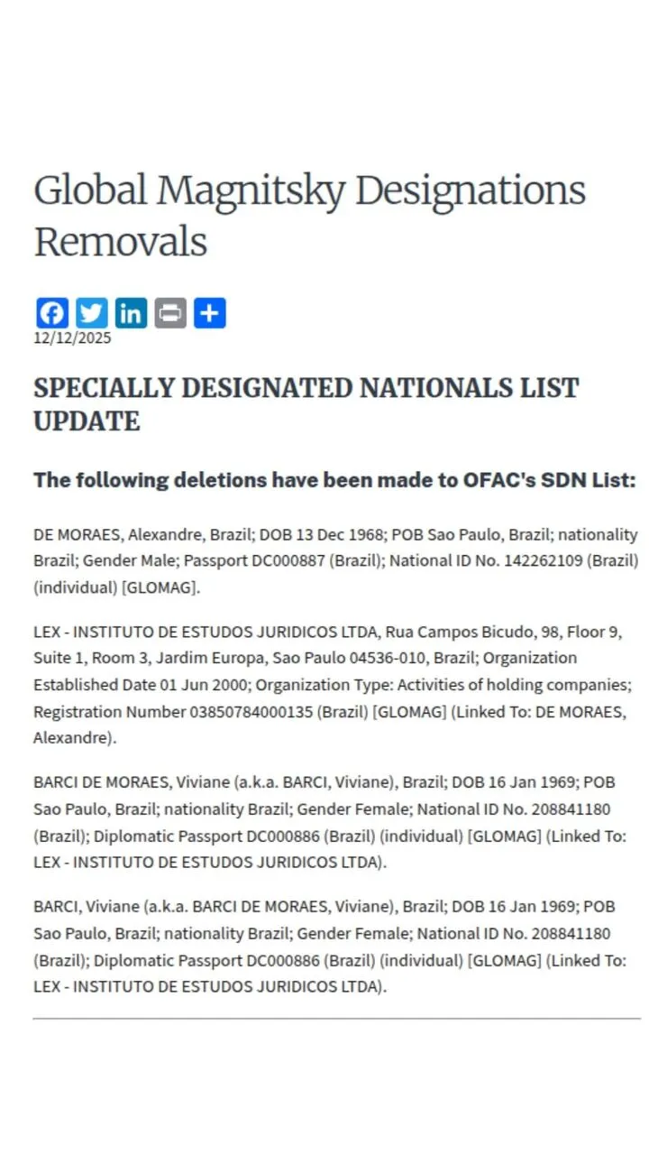 Reprodução/U.S. Department of the Treasury