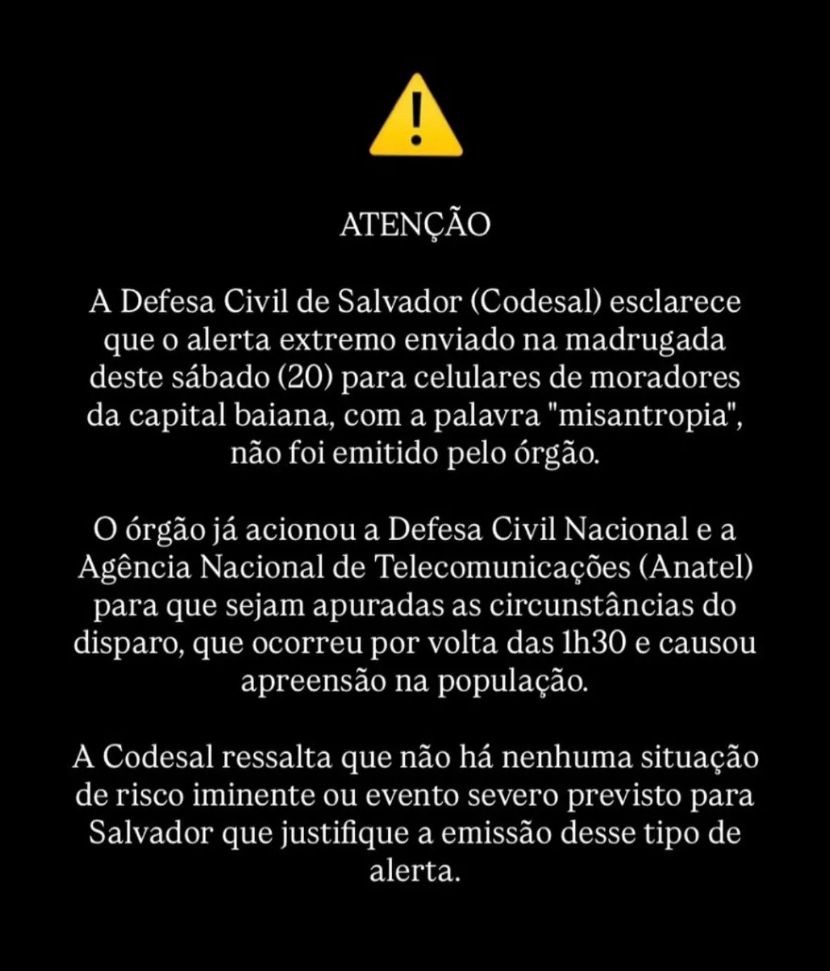 Reprodu&ccedil;&atilde;o/ Instagram @prefsalvador