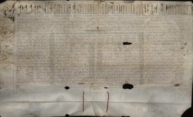 Bula Super Specula Militantis Eclesiale promulgada pelo Papa J&uacute;lio III criando a Diocese de S&atilde;o Salvador da Bahia, a primeira do Brasil, em 25.02.1551. / Reprodu&ccedil;&atilde;o: Rep&uacute;blica Portuguesa