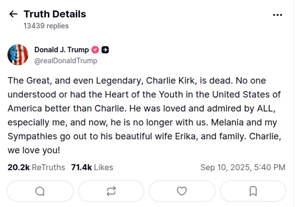 Trump nas redes socias 