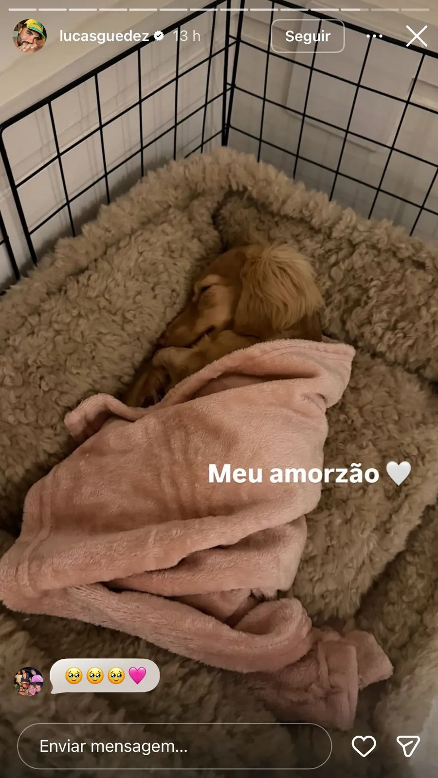 Reprodu&ccedil;&atilde;o/ Instagram @lucasguedez