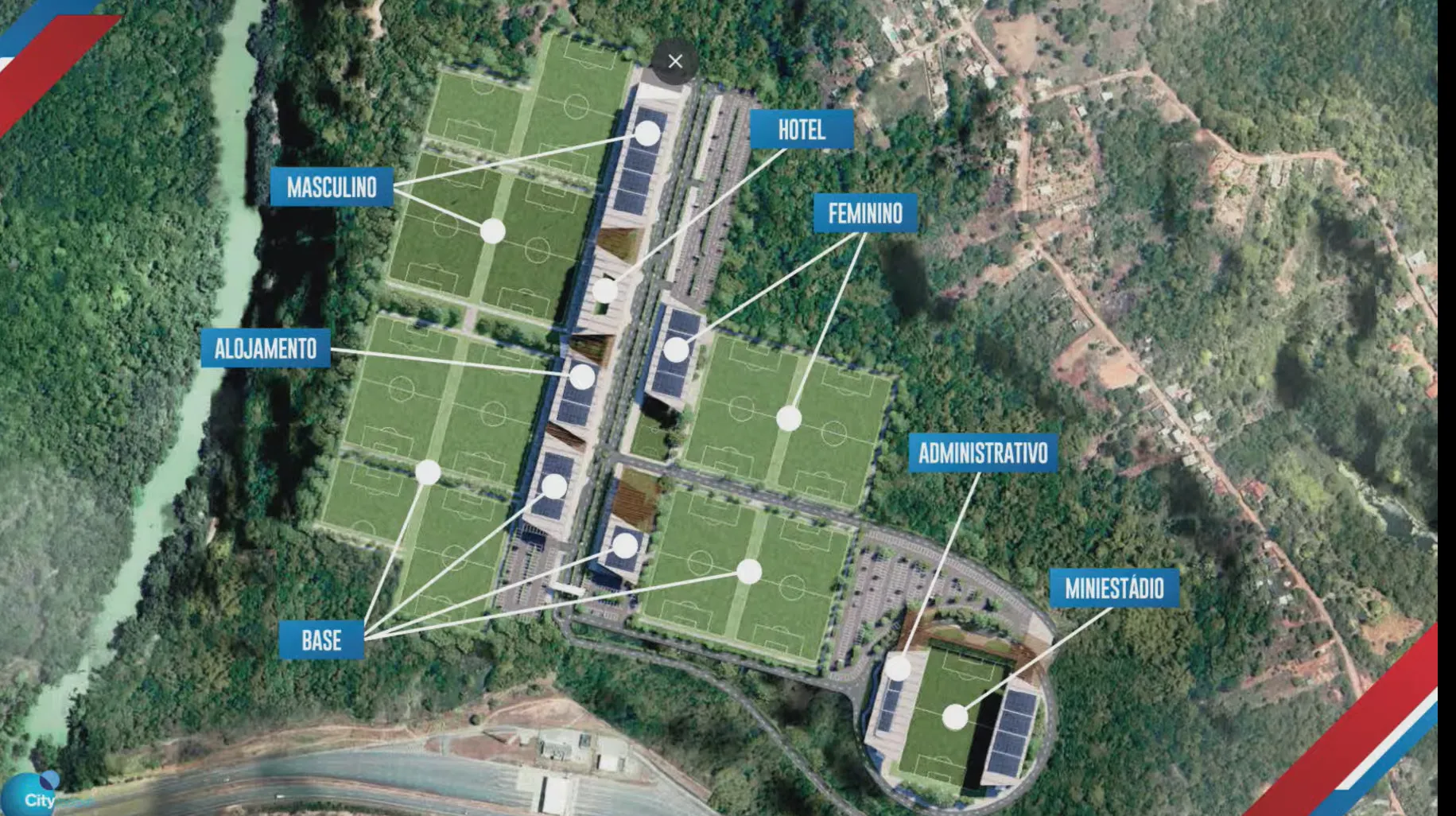 Estrutura prevista para o novo CT (Divulgação / EC Bahia)