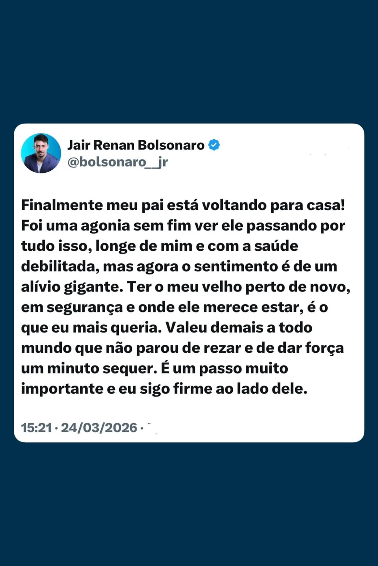 Reprodu&ccedil;&atilde;o/Instagram @bolsonaro_jr