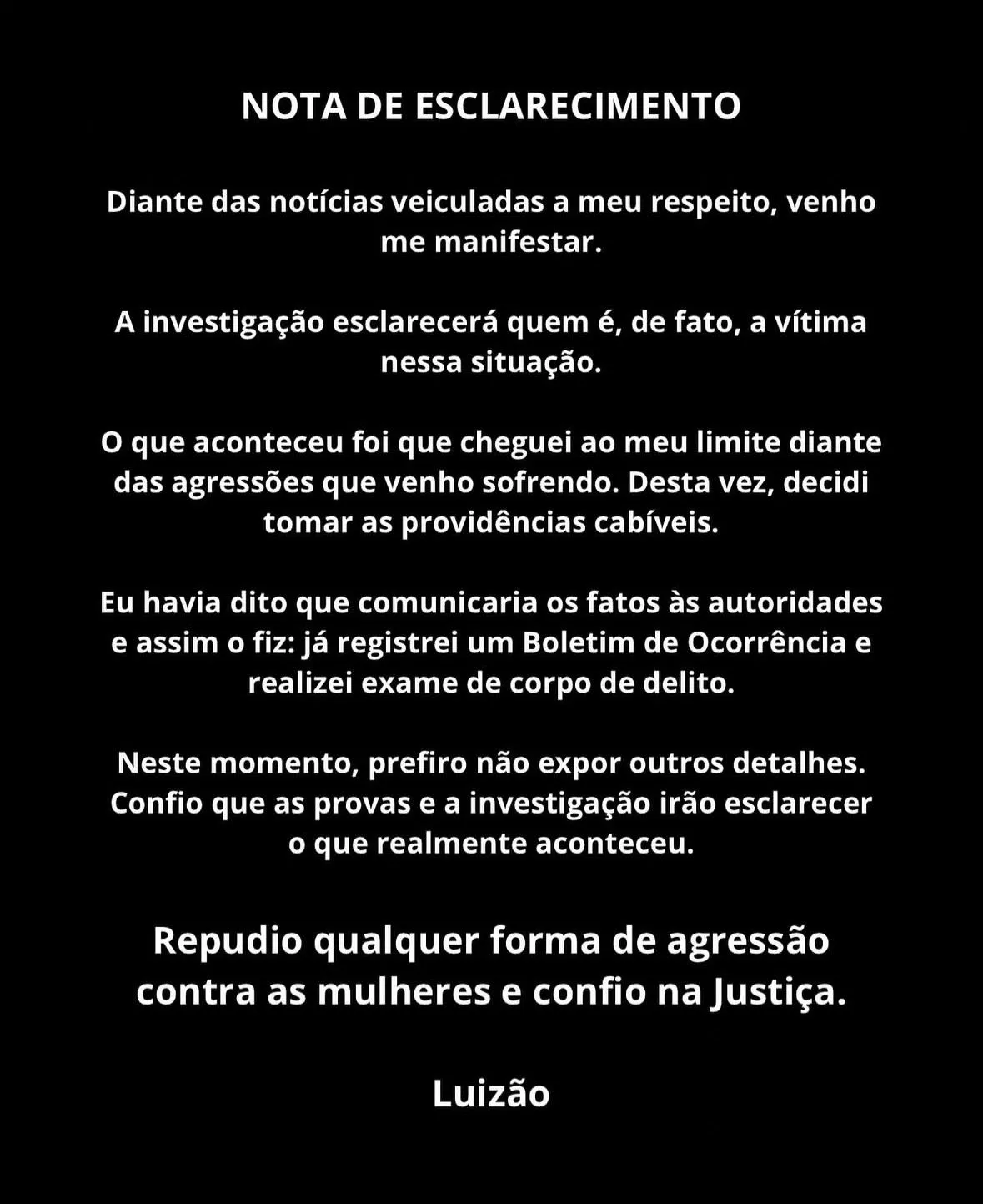  Reprodu&ccedil;&atilde;o/ Instagram @luizaogoulartoficial