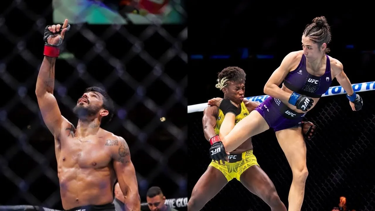 Reprodu&ccedil;&atilde;o/ Instagram @luanlacerda_ufc_61kg e @brunabrasilmma